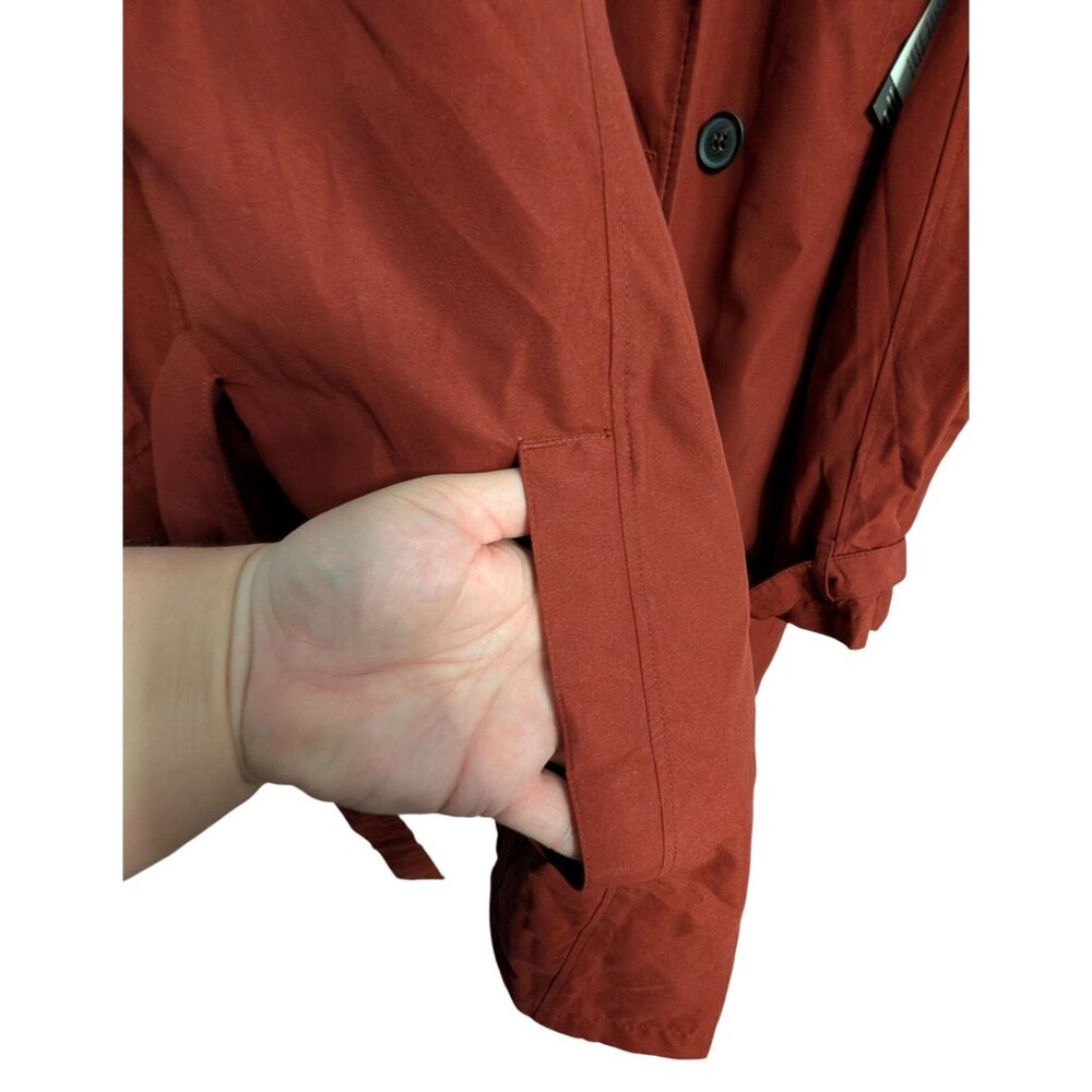 ScotteVest Womens Rust TEC Travel Trench XXL Double-Breasted Belted Coat Pockets - Picture 6 of 16